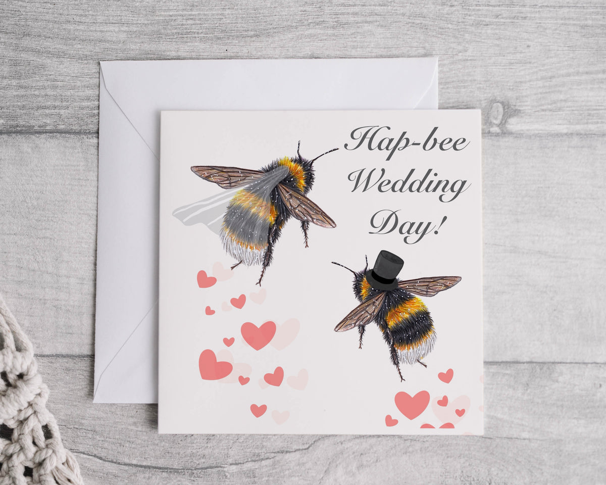 Happ-bee Wedding card