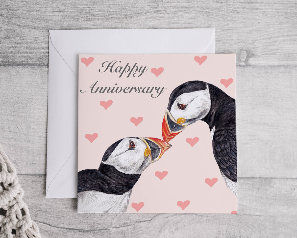 Puffin Anniversary Card