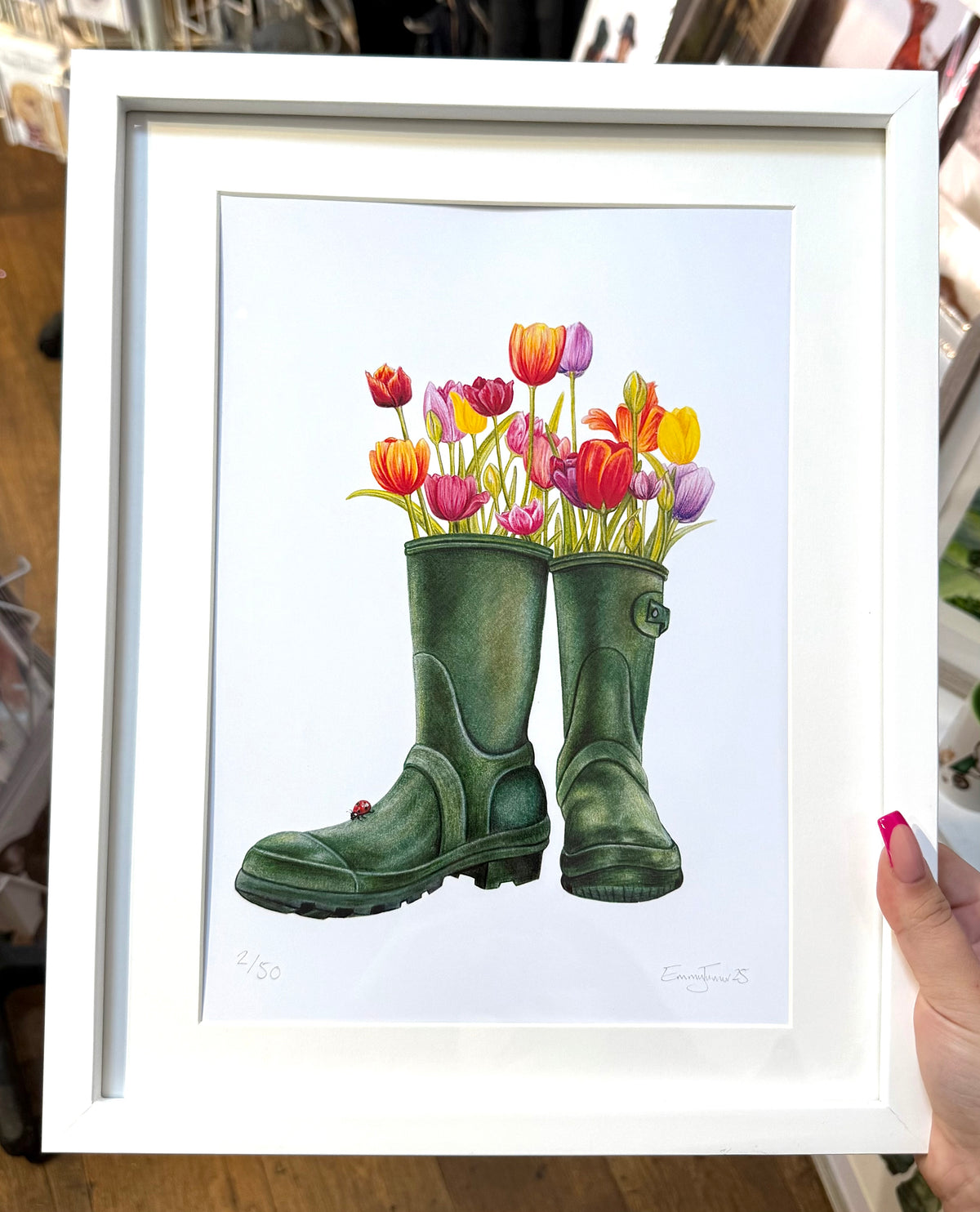 A4 Wellies Framed Print