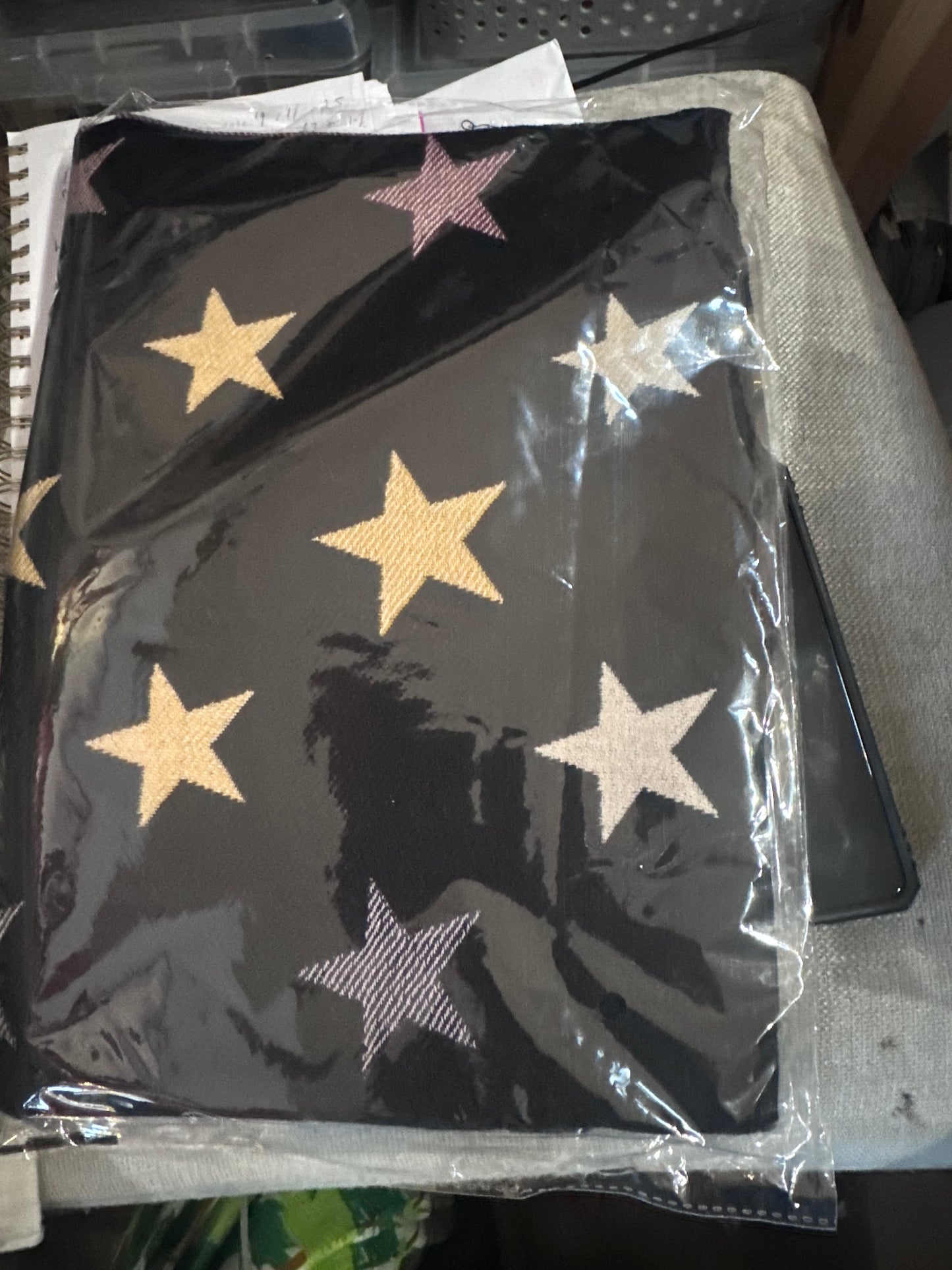 Black Large Star Scarf