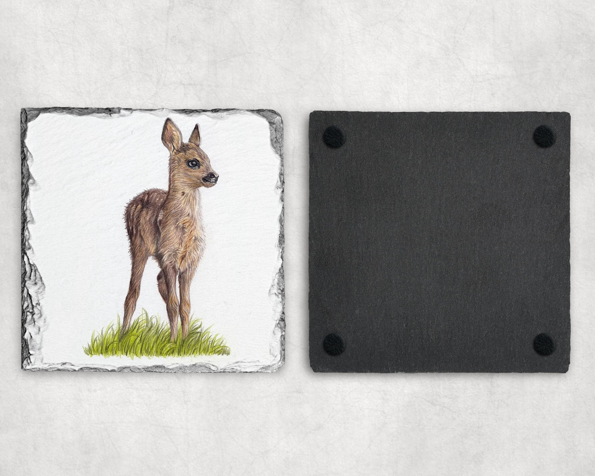Preorder - Baby Deer Slate Coaster