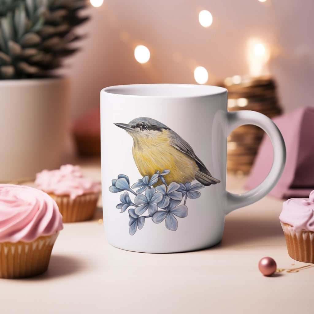 Geranium Nuthatch Mug