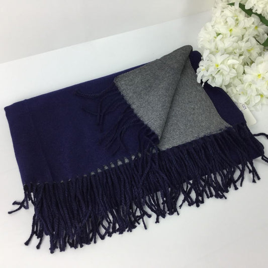 Scarf Navy and Grey Reversible