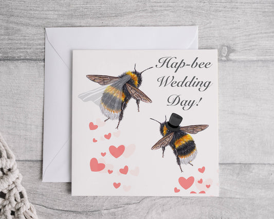 Preorder- Happ-bee Wedding card