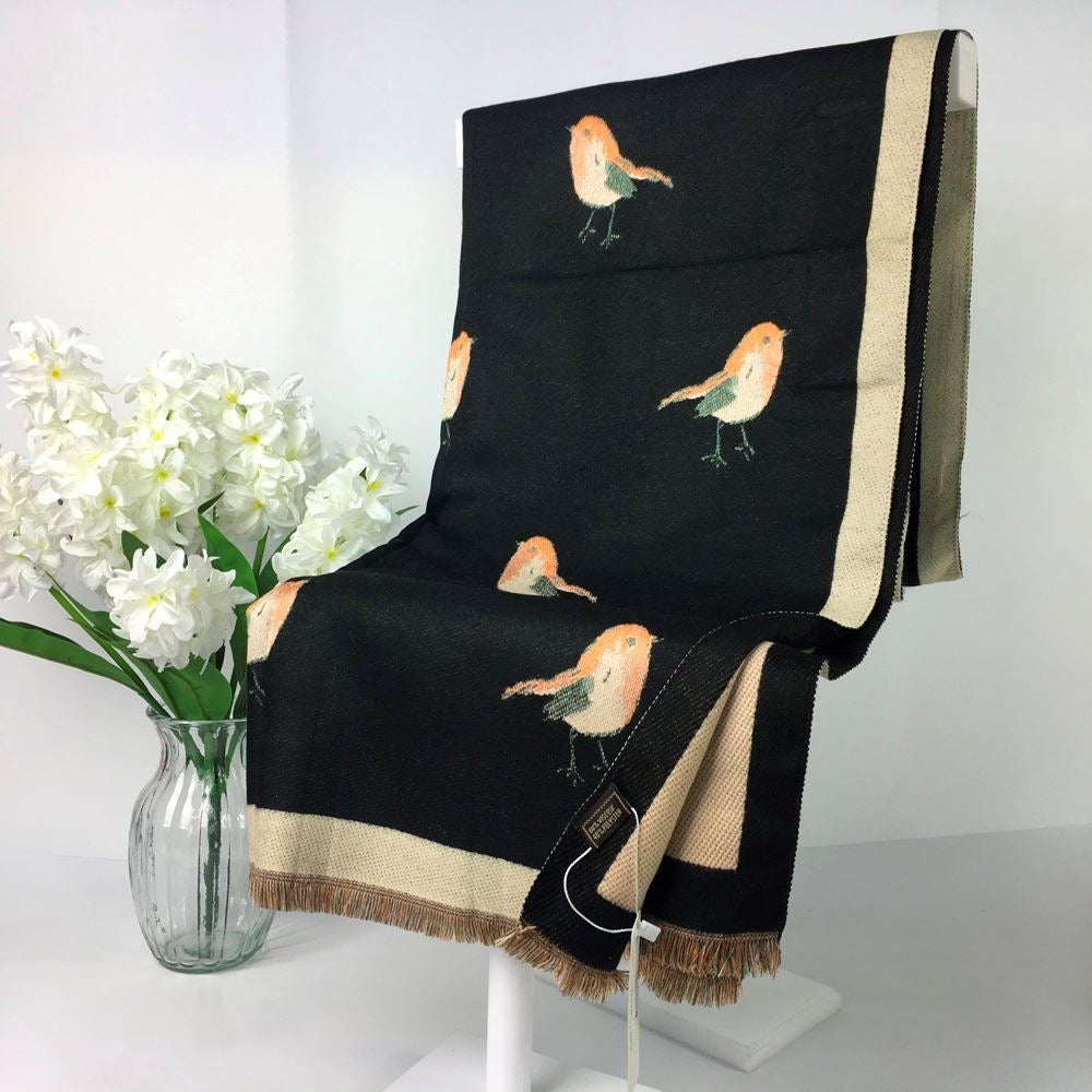 Black Robin Scarf