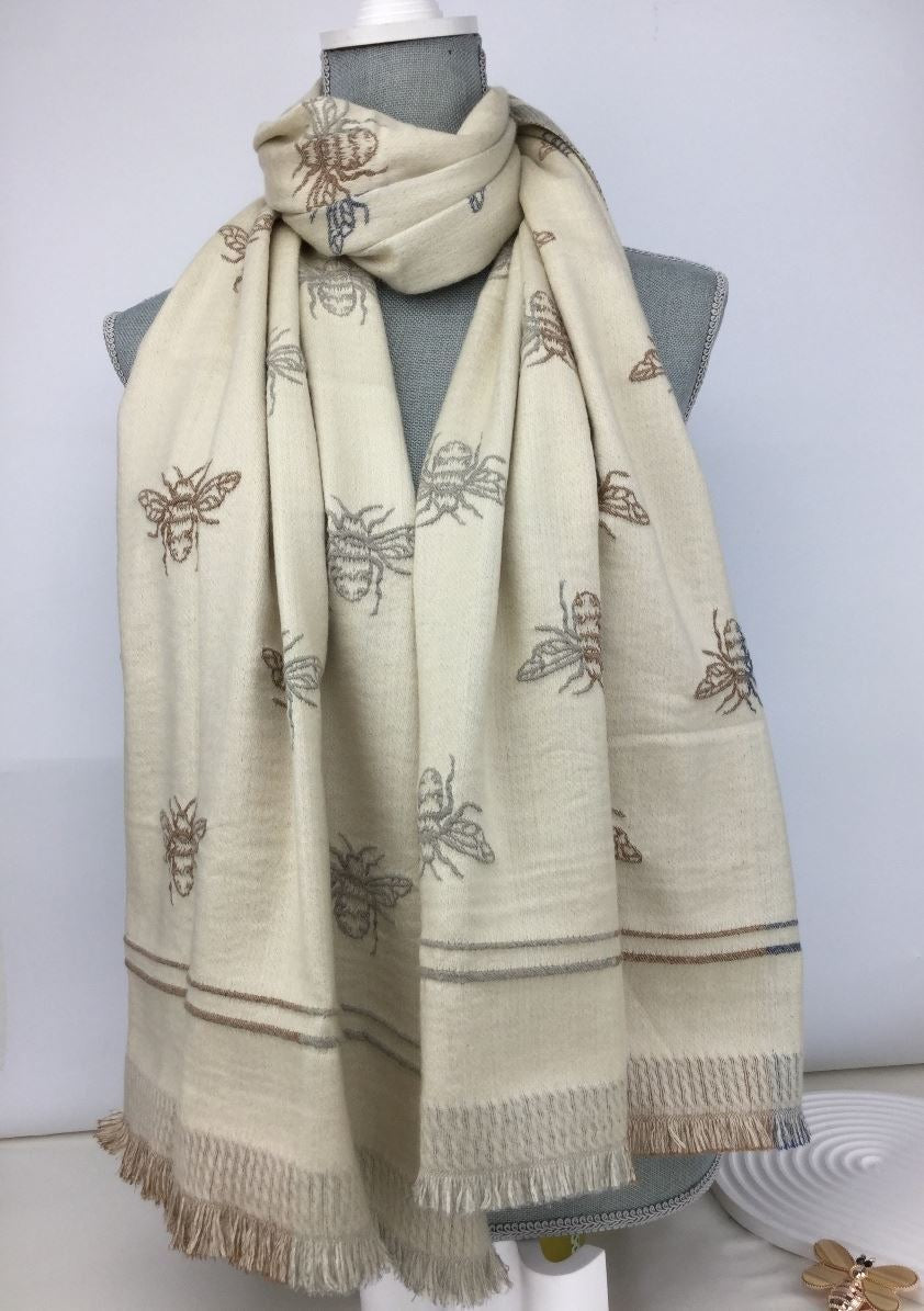 Beige Bee Scarf