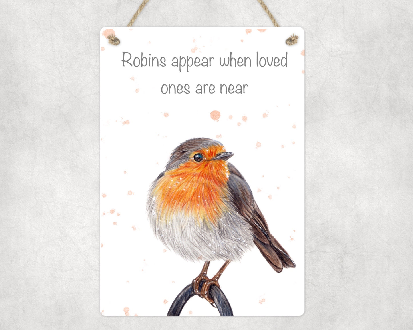 Robins Appear Hanging Sign