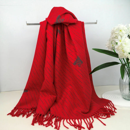 Bee Scarf Red