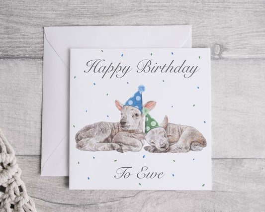 Preorder- happy birthday to ewe card
