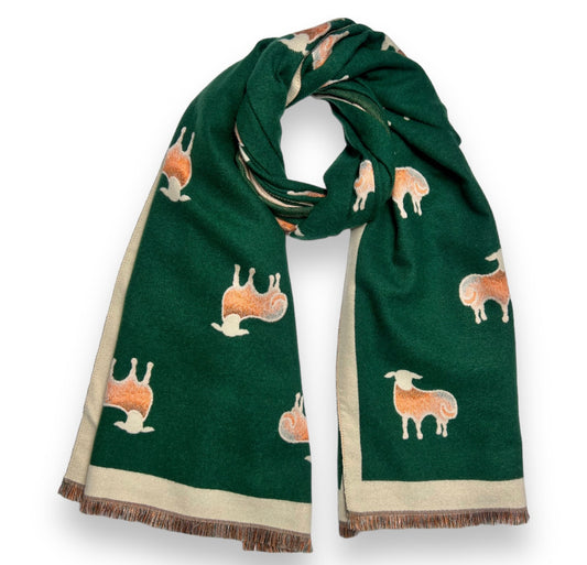 Green Sheep Scarf