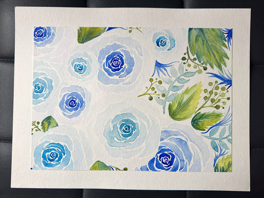 Original floral watercolour 2017