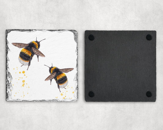 Preorder -Bumble bees Slate Coaster
