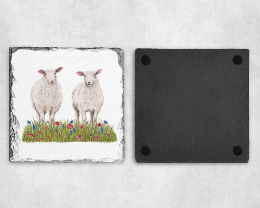 Preorder - Lamb Slate Coaster