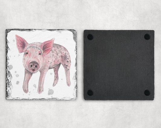 Preorder - Pig Slate Coaster