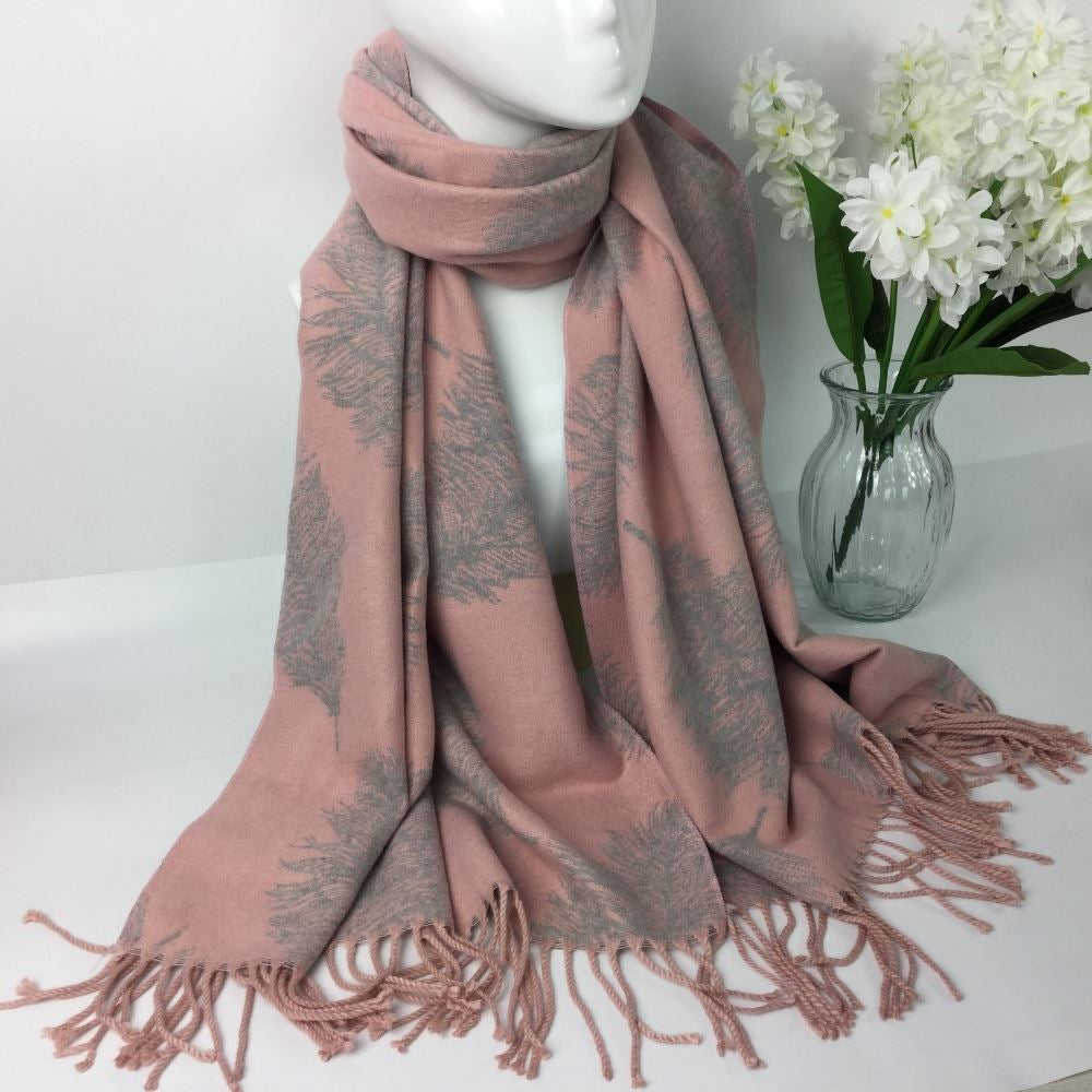 Pale Pink Feather Scarf