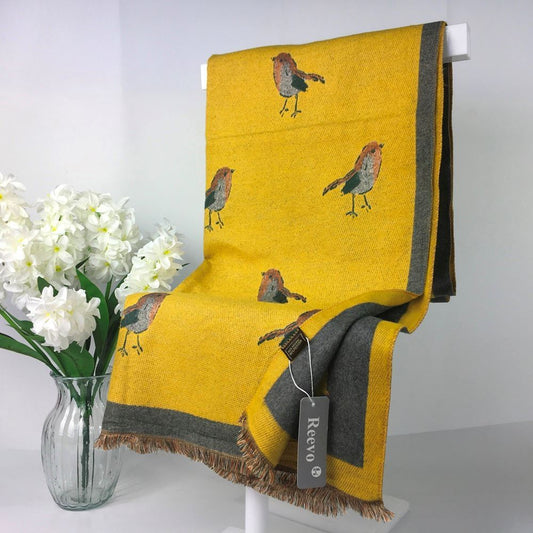 Mustard Robin Scarf