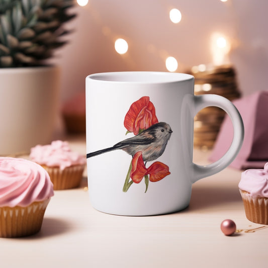 Sweet pea Long Tailed Tit Mug