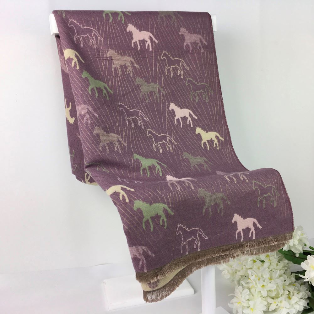 Purple Horse Scarf